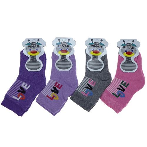 Pınar 0500 Kız Bebe Likralı Havlu Likralı Çorap