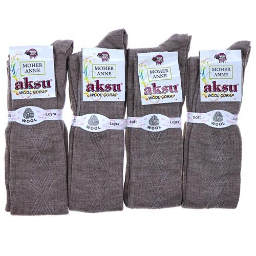 Aksu 0892 Bayan Moher Yün Dizüstü Anne Çorabı