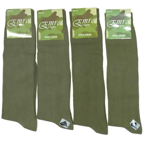 Emre 118 Erkek Likralı Asker Çorabı