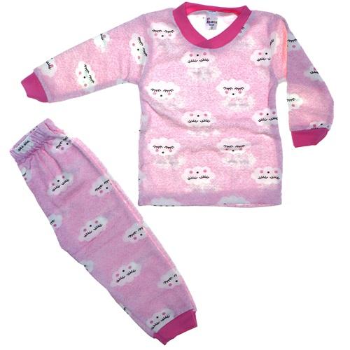 Bulut Desen Penye Pijama Takım 1-2-3 Yaş
