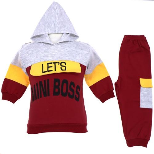 ÇAĞKON 862 Lets Baskılı Kapşonlu Erkek Çocuk 2Li Takım 2 Yaş - Karışık Renk - 2 YAŞ