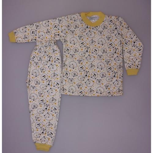 Karaca 202 Erkek Çocuk Penye Desenli Pijama Takım 4-5-6 Yaş