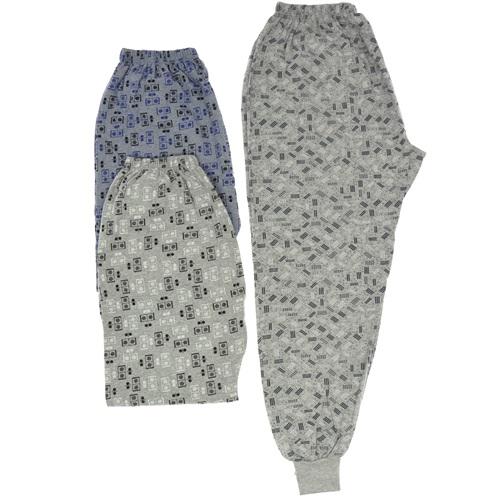 K701 Erkek Desenli Paça Manşetli Erkek Pijama Alt