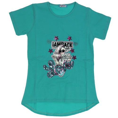 Bambino Gözlüklü Kız Baskılı Kız Çocuk Tişört 9-12 Yaş