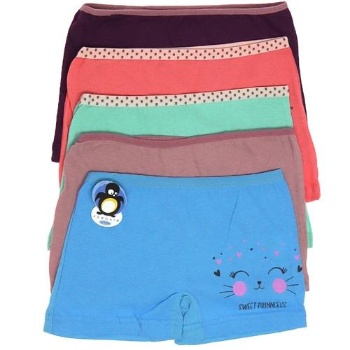 Penguin 1826 Baskılı Kız Çocuk Boxer Külot