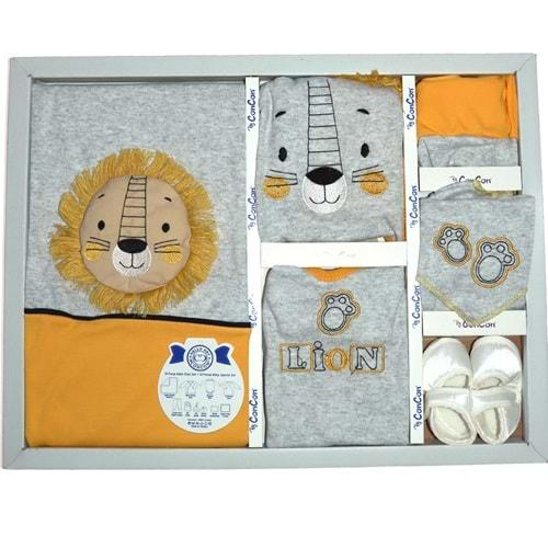 CC-10018 Concon Aslan Kafalı 10 Parça Lüx Zıbın Set 0-3 Ay