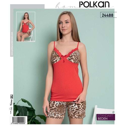 Polkan 24488 Bayan Dantelli Şortlu Takım