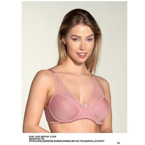 Billiza 2020 Bayan C Cup Boş Telli Kenar Transparan Sütyen 85-105