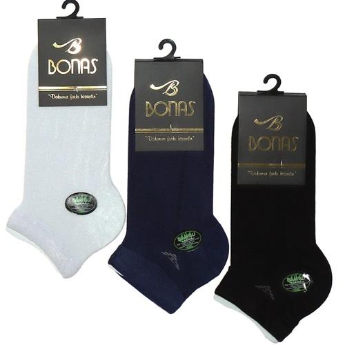 Bonas Erkek Bambu Likralı Burun Dikişsiz Patik Çorap