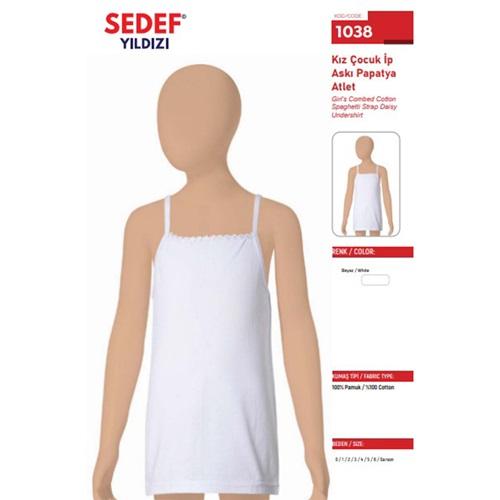 Sedef Yıldız 1038 Kız Çocuk Penye İp Askı Atlet