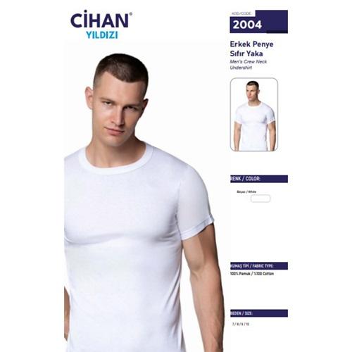 Cihan Yıldız 2004 Erkek Beyaz Sıfır Yaka Atlet