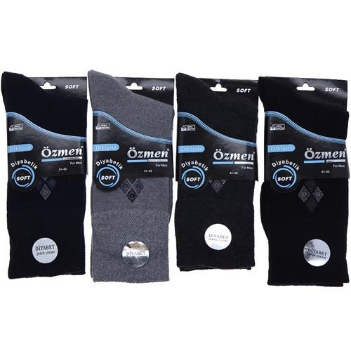 Özmen Erkek Soft Dikişsiz Diyabet Şeker Soket Çorap