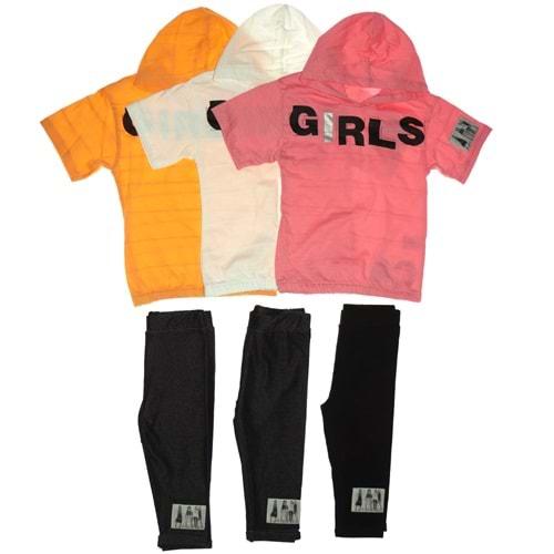 Comix 222 Kız Çocuk Girls Baskılı Kapşonlu Takım 7-10 Yaş