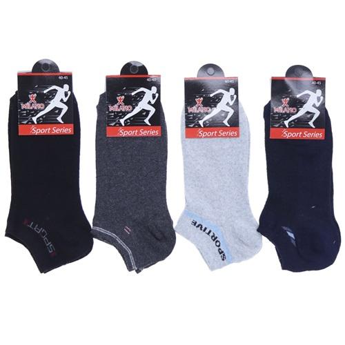 Milano 9853 Erkek Rej Likralı Spor Patik Çorap