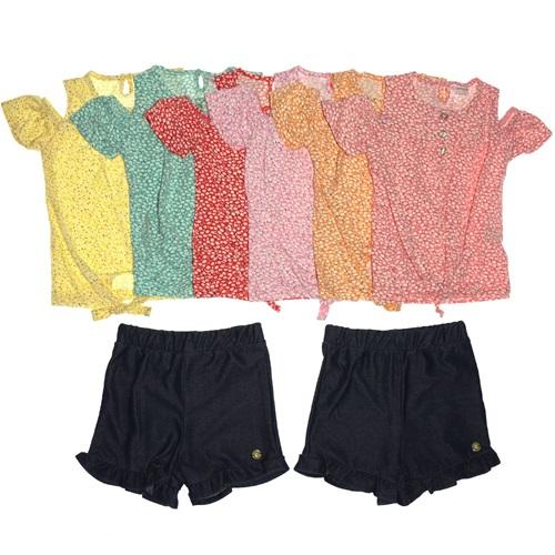 Comix Life 22Y-026 Kız Bebe Star Desenli Takım 6-24 Ay