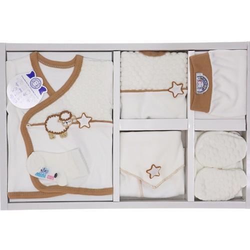 CC-805 Nohutlu Kuzulu 8 Parça Zıbın Set 0-3 Ay