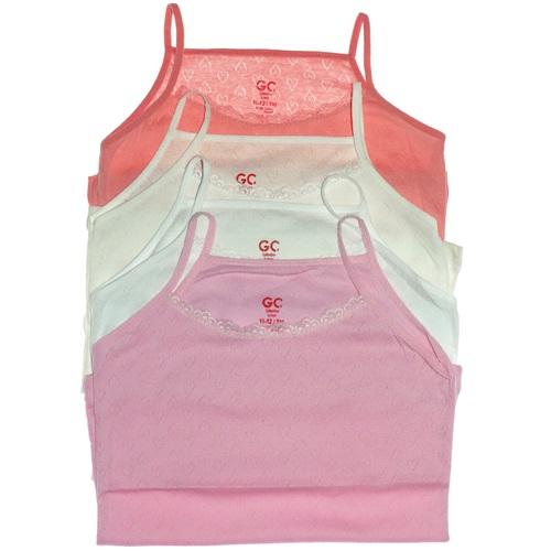 G Ç Collection Kız Çocuk Likralı Jakarlı İp Askı Dantelli Atlet