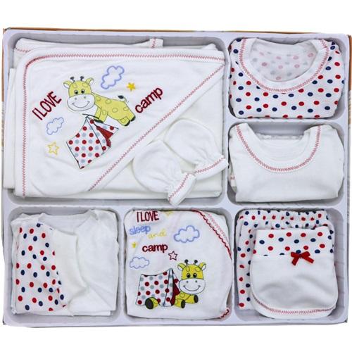 Oranj 211 Bebe Zürafa Baskılı 11 Parça Zıbın Set 0-1 Ay