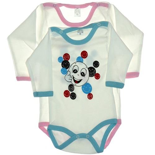 Hoppi Baby Çıtçıtlı U. Kol Emojili Baskılı Badi 6 lı 03 Ay 3 Yaş