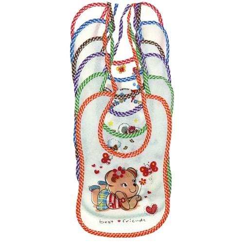 Akınlar 180 Figür Baskılı Bebe Mama Önlüğü 6-24 Ay