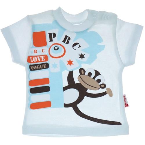 Pabbuc Baby Erkek Bebe Baskılı Tişört 3-6-9-12 AY