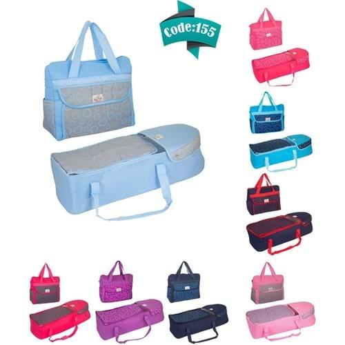 Rain Baby 155 Eko Kalp Baskılı 2 li Lüx Bebe Taşıma Ve Malzeme Çantası