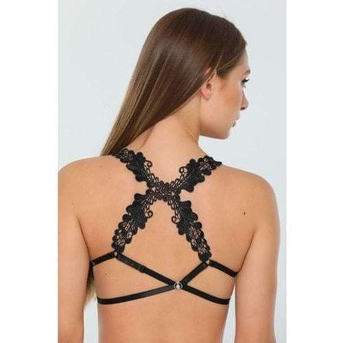 F.K 443 Önden Açılır Sırt Dantel Detaylı Yarım Dolgulu Sütyen 80-95