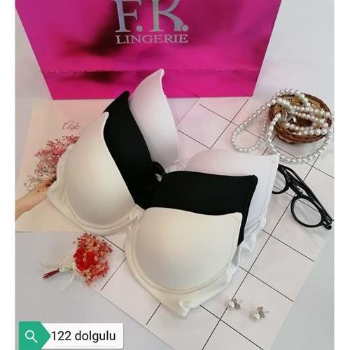 F.K 122 Bayan Destekli Dolgulu Düz Model Sütyen Cup B 75-85