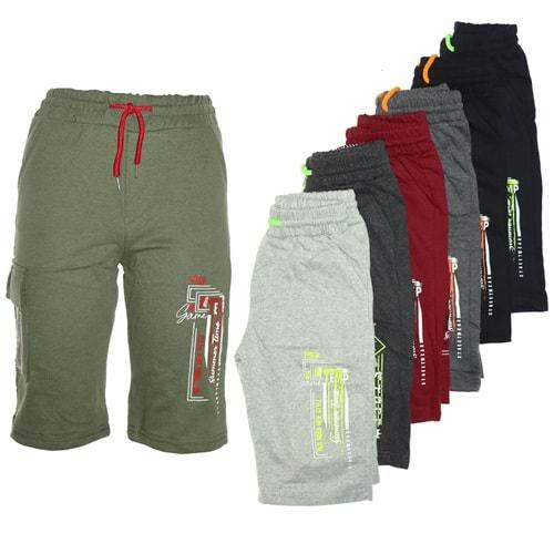 Babılcıx 172-725-1 Erkek Çocuk Penye Sağ. K. C Den. Same Bas. Kapri Eşofman Alt 5-8 Yaş