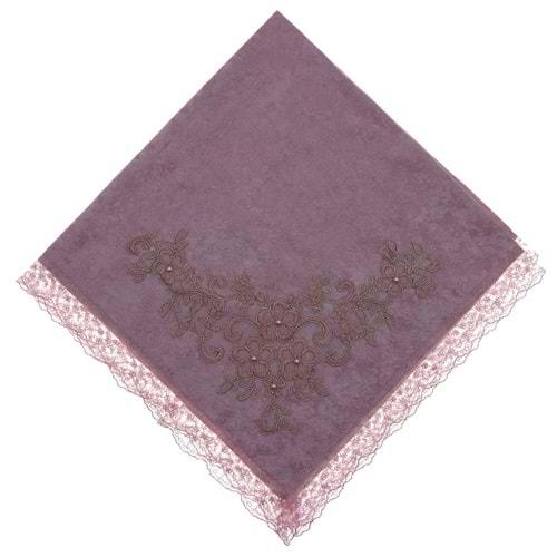 ÖFG Aplike Kadife İncili Güpürlü Bohça