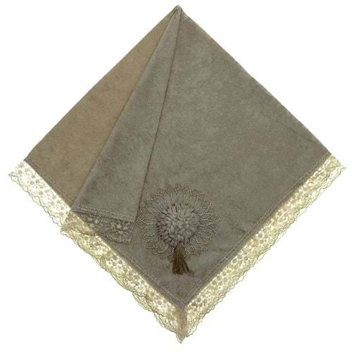 ÖFG Kadife Güllü Püsküllü Bohça