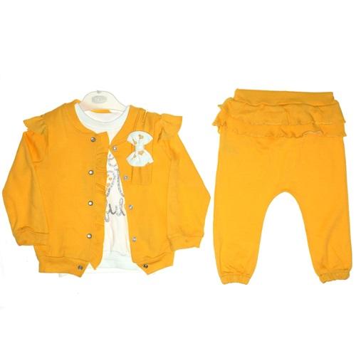 Dolce Destino 6023 Kız Bebe Fırfırlı 4 lü Takım 9-24 Ay