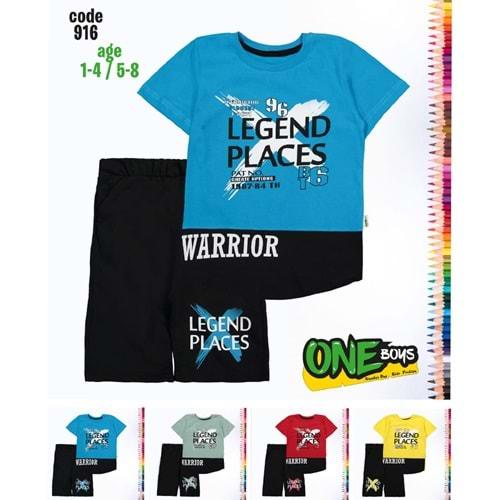 One Boys Erkek Çocuk Legend Baskılı Penye Şortlu Tişört Takım 1-4 yaş