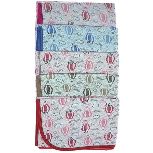 Karaca Bebe Uçan Balon Pandalı Baskılı Kenar Düz Biyeli Kundak 0-1 Yaş