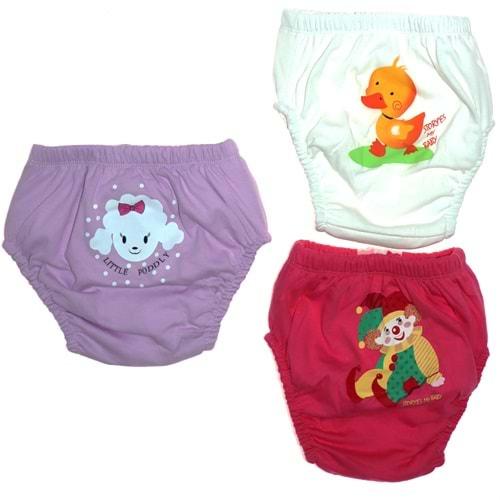 Story Baby 5-019 Kız Çocuk Palyaço Bas. Alıştırma Külotu 1-2-3 Yaş