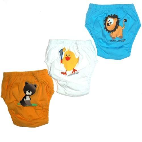 Poopes 7-031 Erkek Çocuk Bas.Büyük Beden Alıştırma Külotu 3-4 Yaş