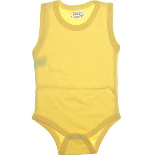 Lüxeline 4154 Çocuk Penye Düz Sıfır Kol Çıtçıtlı Badi 2-3-4 Yaş