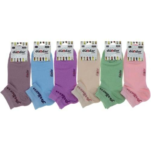 Dündar 2670 Kız Çocuk Desenli Likralı Dikişsiz Comfort Patik Çorap