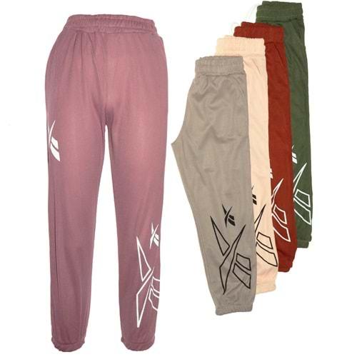 Tonbix 1038 Kız Çocuk Pegasus Baskılı Paça Lastikli Pantolon 3-7 Yaş