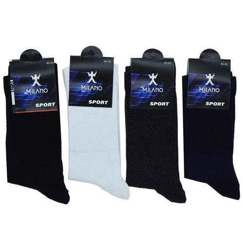 Milano 9853 Erkek Sport Likralı Tenis Soket Çorap