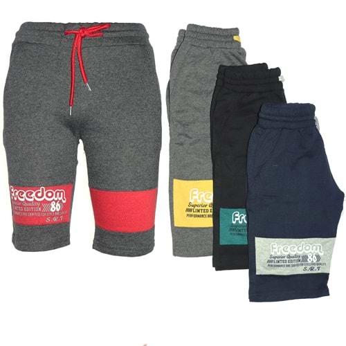 LYC 1256 Srt Freedom Baskı Grn Erkek Çocuk Kapri Alt 5-8 Yaş