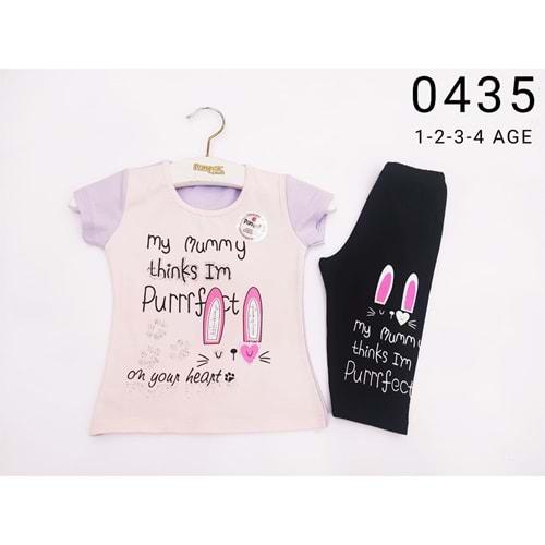 Pampal 0435 Kız Çocuk Tavşan Bas. Taytlı Takım 1-4 Yaş