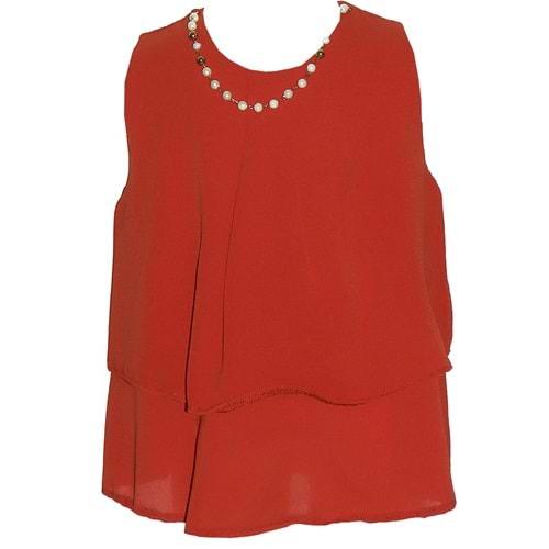 Ramon Kız Çocuk Sıfır Kol Kolyeli 2 Katlı Tunik 9-12 Yaş