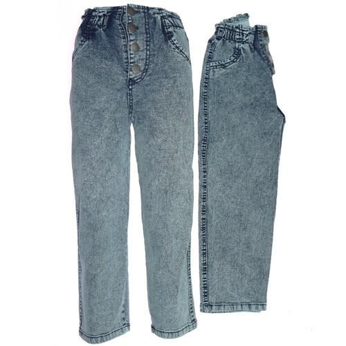 Kalp Kids 649-2 Kız Çocuk Cotton Samuray Boyfriend Kot Pantolon 11-15 Yaş