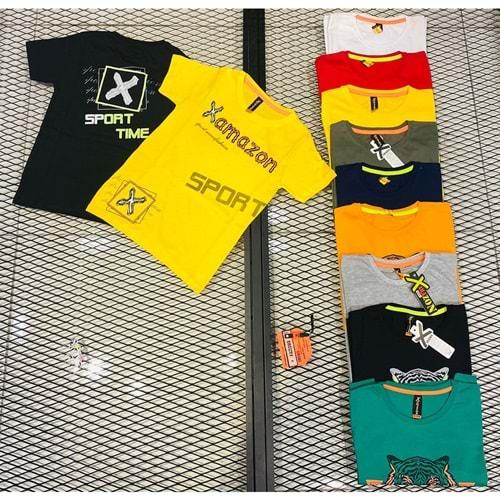 XAmazon 2231 Erkek Ges XAmazon Sport Bas. Tişört 13-16 Yaş