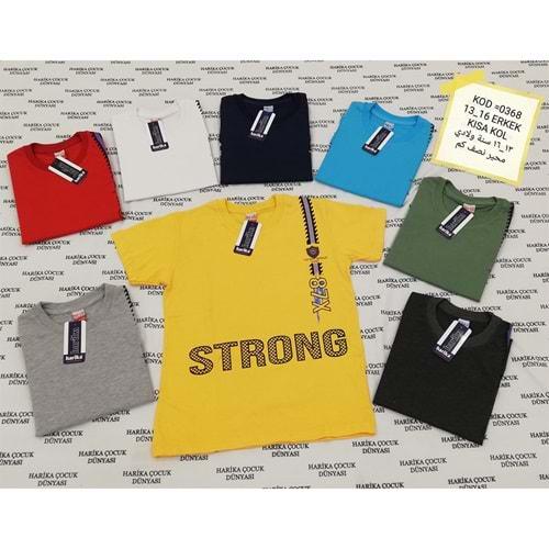 Harika Çocuk 0368 Erkek Çocuk Baskılı Kısa Kol Tişört 13-16 Yaş