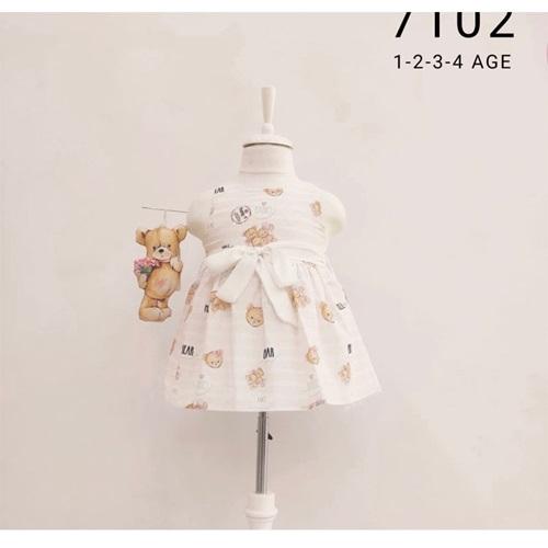 Pampal 7102 Kız Çocuk Desenli Oyuncaklı Elbise 1-4 Yaş