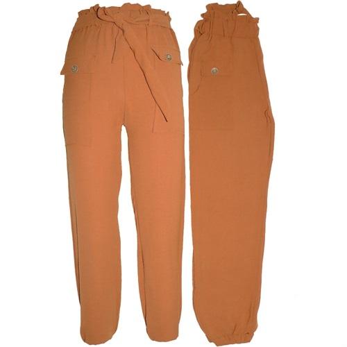 Natural 789 Kız Çocuk Aerobin Kuşaklı Cep Kapaklı Pantolon 10-16 Yaş