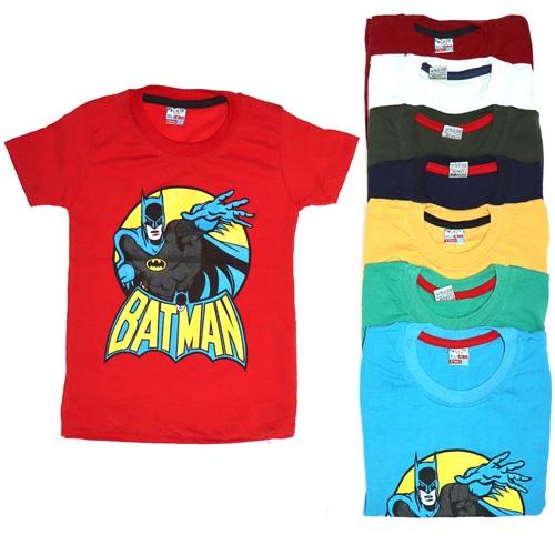 Alican 30071 Erkek Çocuk Batman Baskılı Tişört 7-12 Yaş