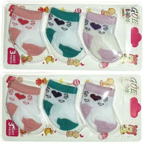 Gül Baby 0581 Kız Bebe Desenli Likralı Soket Çorap